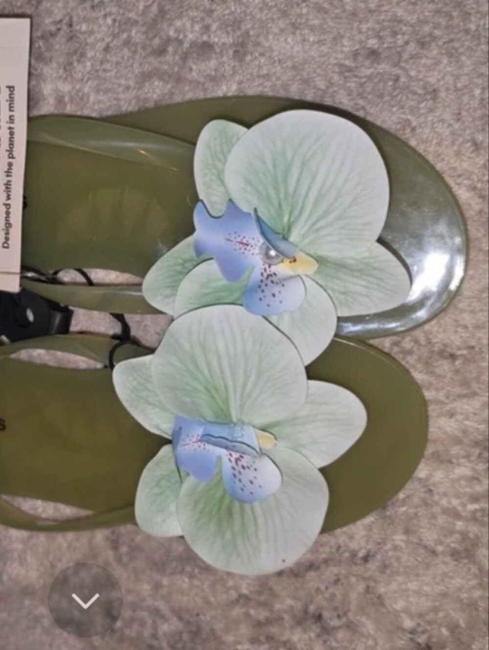 No Boundaries Jelly Flip Flops With Flower Detail